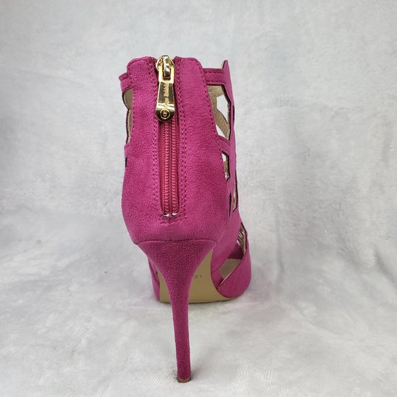 Cut Out Open Toe Ankle Boots Shoes Heels Sizes 6.5 & 8.5 - Picture 4 of 7